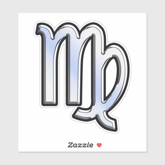 クロム《星座》乙女座〔占星術の〕十二宮図サインオンスネークスキンスタイル シール (シート)