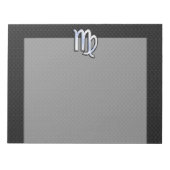 クロム《星座》乙女座〔占星術の〕十二宮図サインオンスネークスキンスタイル ノートパッド (正面)