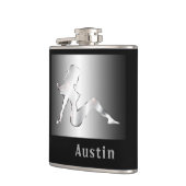 クロムMudflapの女の子のフラスコのあなたの名前 フラスク (左)