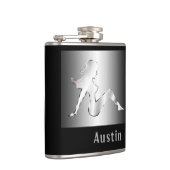 クロムMudflapの女の子のフラスコのあなたの名前 フラスク (右)