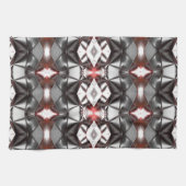 クロメッドブラックグレーからルビーレポート、バーチャルシェイプ キッチンタオル (横)