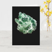 クロライト石英結晶クラスター独自の文字を追加 カード (黄色い花)