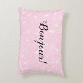 クロワサパーソナライズされたンパリベーカリーピンクガールズ アクセントクッション (裏面(縦))