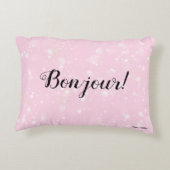 クロワサパーソナライズされたンパリベーカリーピンクガールズ アクセントクッション (裏面)