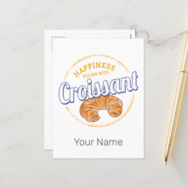 クロワサンスナックヴィンテージフランスレトロ朝食 シーズンポストカード