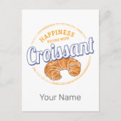 クロワサンスナックヴィンテージフランスレトロ朝食 シーズンポストカード (正面)
