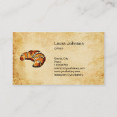 クロワサンツホームベーカリー素朴ヴィンテージ 名刺 (裏面)