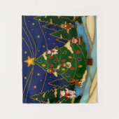クロワゾネ アート 幻想的な森 クラシック クリスマス タペストリー (正面)