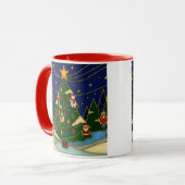 クロワゾネ アート 幻想的な森 クラシック クリスマス マグカップ (正面左)