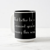 クロワッサンの方が… ツートーンマグカップ (正面左)