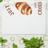 クロワッサンを愛する女の子にすぎない キッチンタオル (折り畳み)