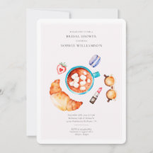 クロワッサンフランスのとコーヒーブライダルシャワー