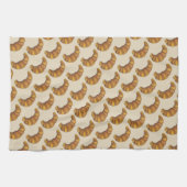 クロワッサンフランスのタルブッテリーフラキーホットペストリーグルメ キッチンタオル (横)