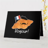 クロワッサンフランスの恋人フランス国旗フランコフィレ カード (黄色い花)