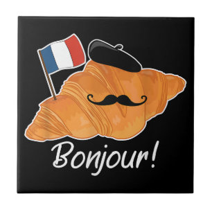 クロワッサンフランスの恋人フランス国旗フランコフィレ タイル