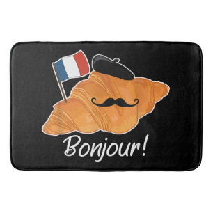 クロワッサンフランスの恋人フランス国旗フランコフィレ バスマット