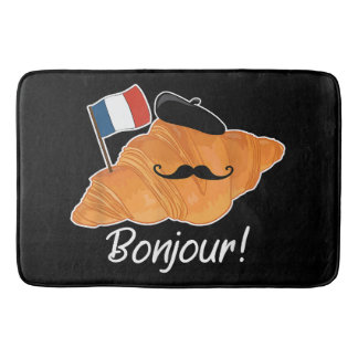 クロワッサンフランスの恋人フランス国旗フランコフィレ バスマット