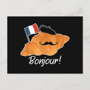 クロワッサンフランスの恋人フランス国旗フランコフィレ ポストカード