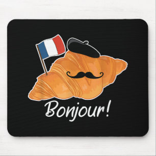 クロワッサンフランスの恋人フランス国旗フランコフィレ マウスパッド