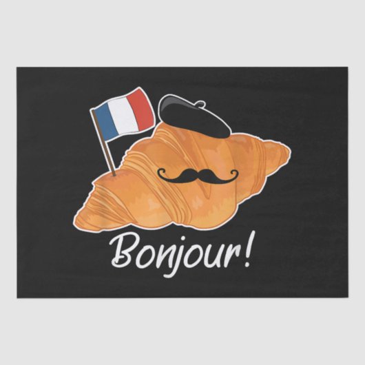クロワッサンフランスの恋人フランス国旗フランコフィレ 薄葉紙 (正面)