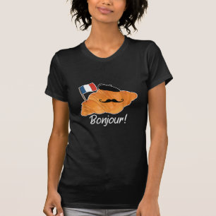 クロワッサンフランスの恋人フランス国旗フランコフィレ Tシャツ