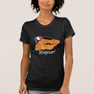 クロワッサンフランスの恋人フランス国旗フランコフィレ Tシャツ