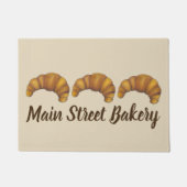 クロワッサンペストリーショップフランスのベーカリーブランジェリー ドアマット (正面)