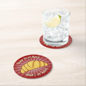 クロワッサンラウンド紙コースター ラウンドペーパーコースター (インサイチュ)