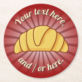 クロワッサンラウンド紙コースター ラウンドペーパーコースター (正面)