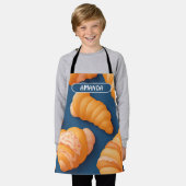 クロワッサン幾何パタカラフルーン エプロン (着用した状態)