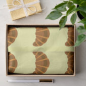 クロワッサン愛好家ライトイエローフランスフランスの食品 薄葉紙 (ギフト)