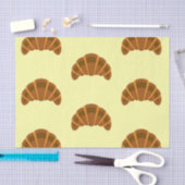 クロワッサン愛好家ライトイエローフランスフランスの食品 薄葉紙 (クラフト)