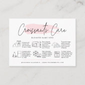 クロワッサン気にツガイドピンクの水の色パティシシェフ 名刺 (正面)