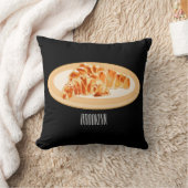 クロワッサン漫画イラストレーション クッション (ブランケット)