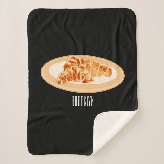 クロワッサン漫画イラストレーション シェルパブランケット (正面)