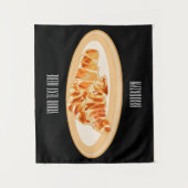 クロワッサン漫画イラストレーション タペストリー (正面)