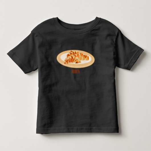 クロワッサン漫画イラストレーション トドラーTシャツ (正面)
