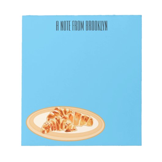 クロワッサン漫画イラストレーション ノートパッド (正面)