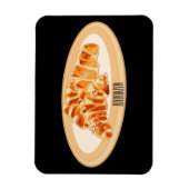 クロワッサン漫画イラストレーション マグネット (縦)