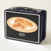 クロワッサン漫画イラストレーション メタルランチボックス (裏面)