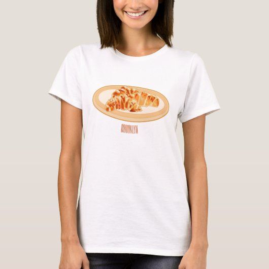 クロワッサン漫画イラストレーション Tシャツ (正面)