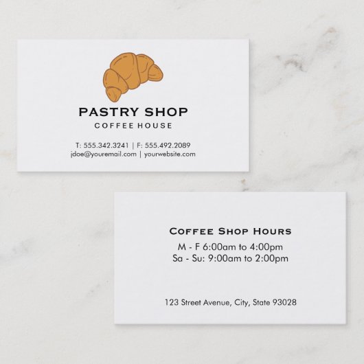 クロワッサン 名刺 (正面/裏面)