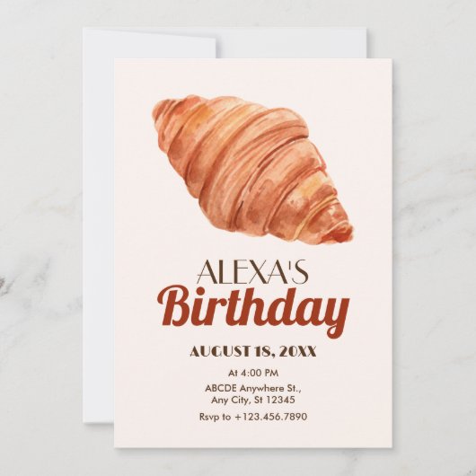 クロワッサン 招待状 (正面)