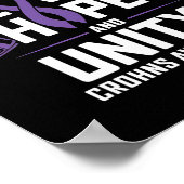 クロンズ認識度ラブホープユニティパープルリボンボックス ポスター (角)