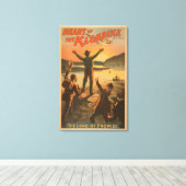 クロンダイク「約束の国」鉱業のハート キャンバスプリント (インサイチュ (ウッドフロア))