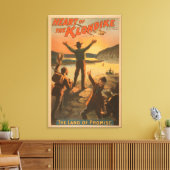 クロンダイク「約束の国」鉱業のハート キャンバスプリント (インサイチュ (リビング))