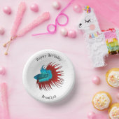 クロンテールbetta魚の漫画イラストレーション ペーパーボウル (パーティー)