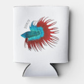 クロンテールbetta魚の漫画イラストレーション 缶クーラー (正面)