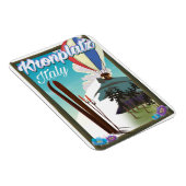 クロンプラッツイタリアのスキー旅行ポスター マグネット (右側)