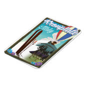 クロンプラッツイタリアのスキー旅行ポスター マグネット (左側)